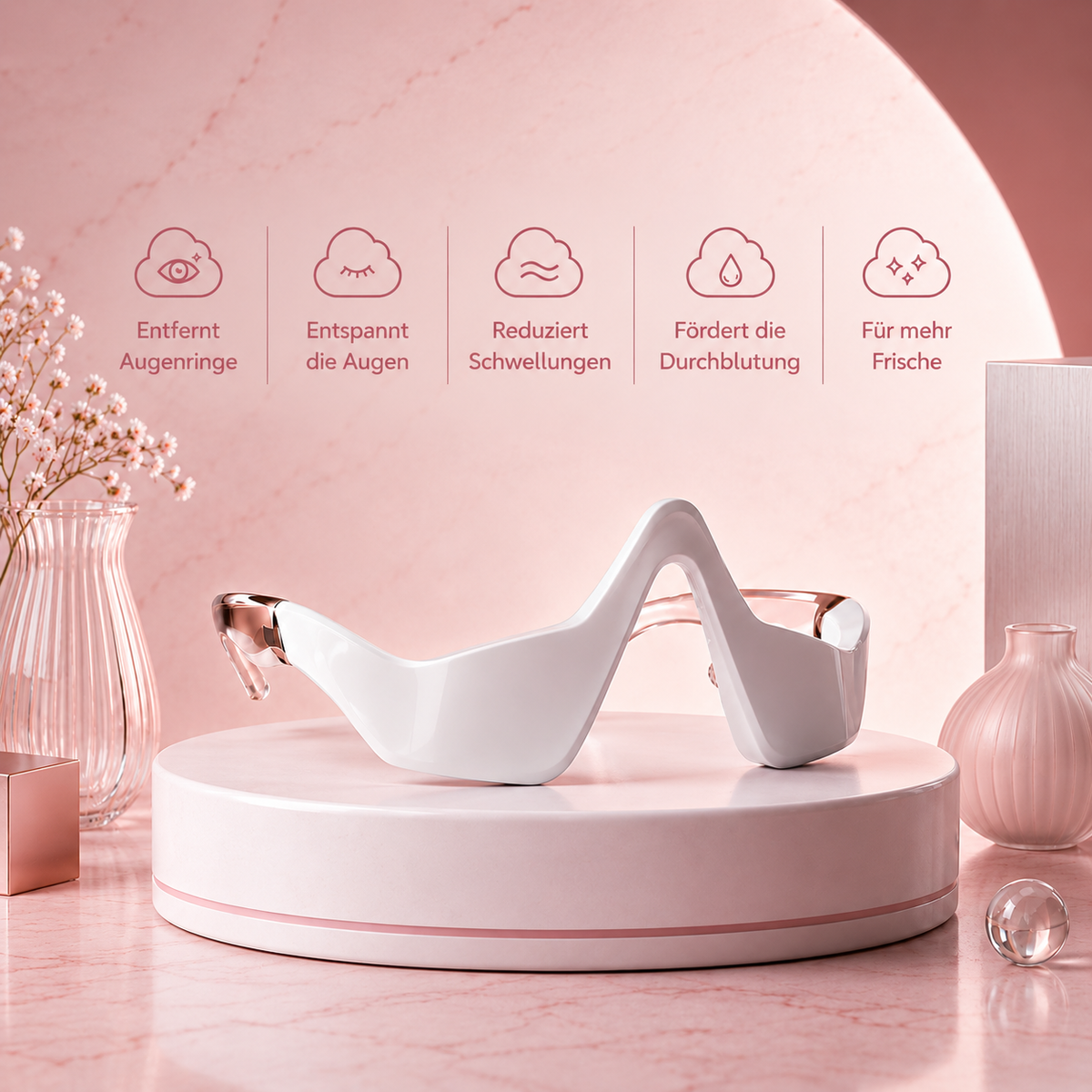 GlowLift Rotlichtbrille - 2-in-1 Rotlicht-Brille für strahlende Augen