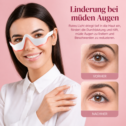 GlowLift Rotlichtbrille - 2-in-1 Rotlicht-Brille für strahlende Augen